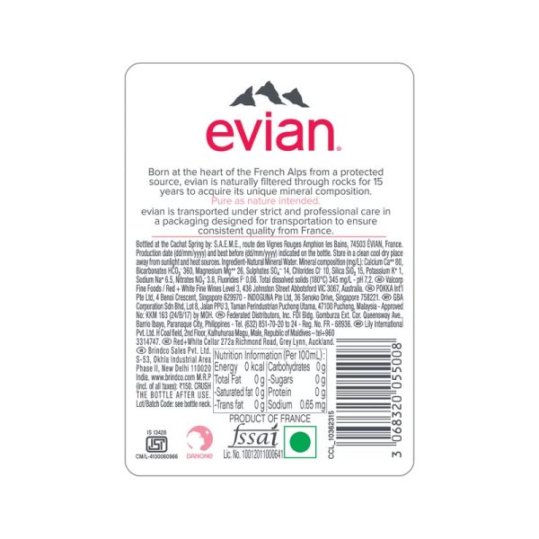 Evian Natural Mineral Water,